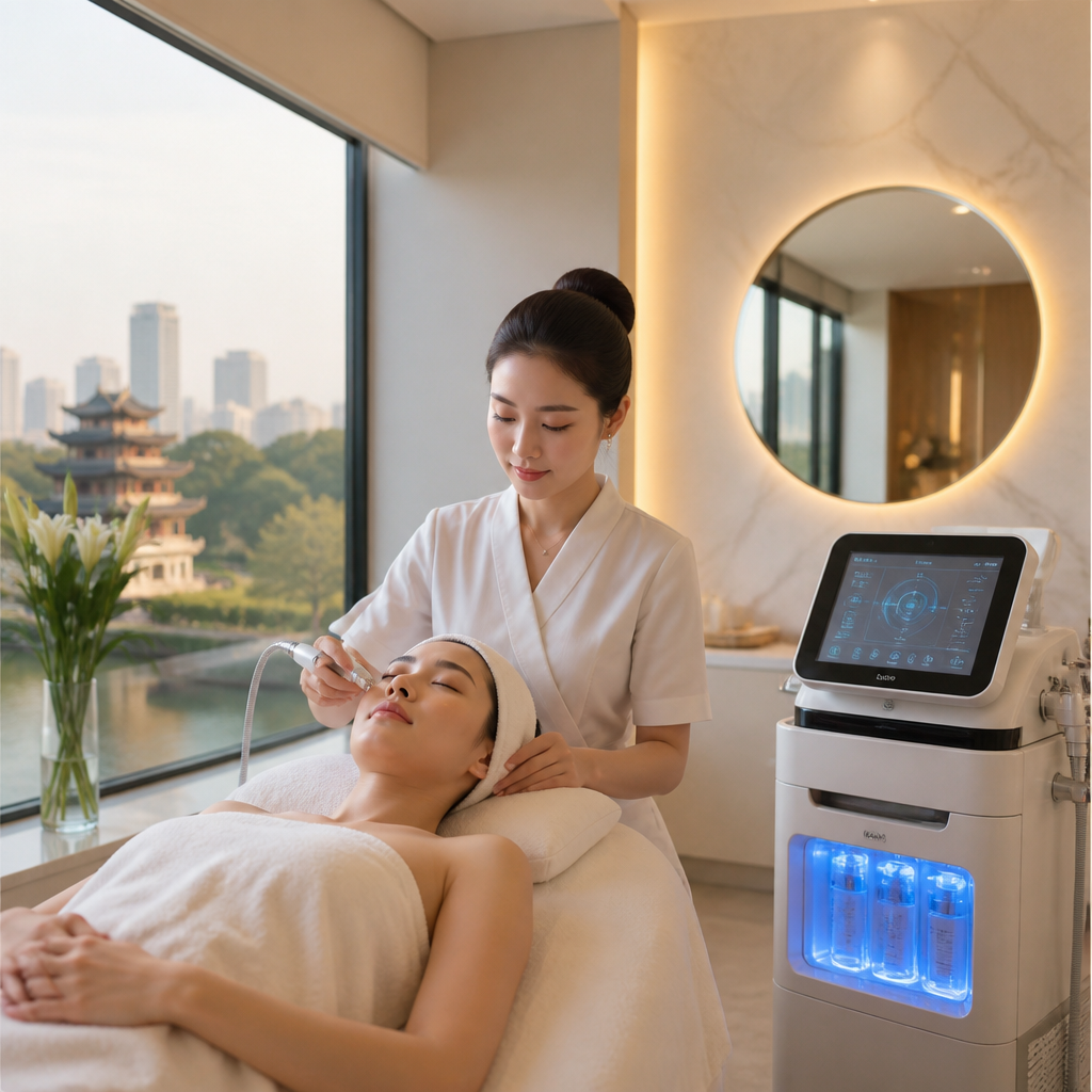 Hình ảnh không gian spa hiện đại với các thiết bị công nghệ cao, phản ánh bảng giá thẩm mỹ cao cấp.
