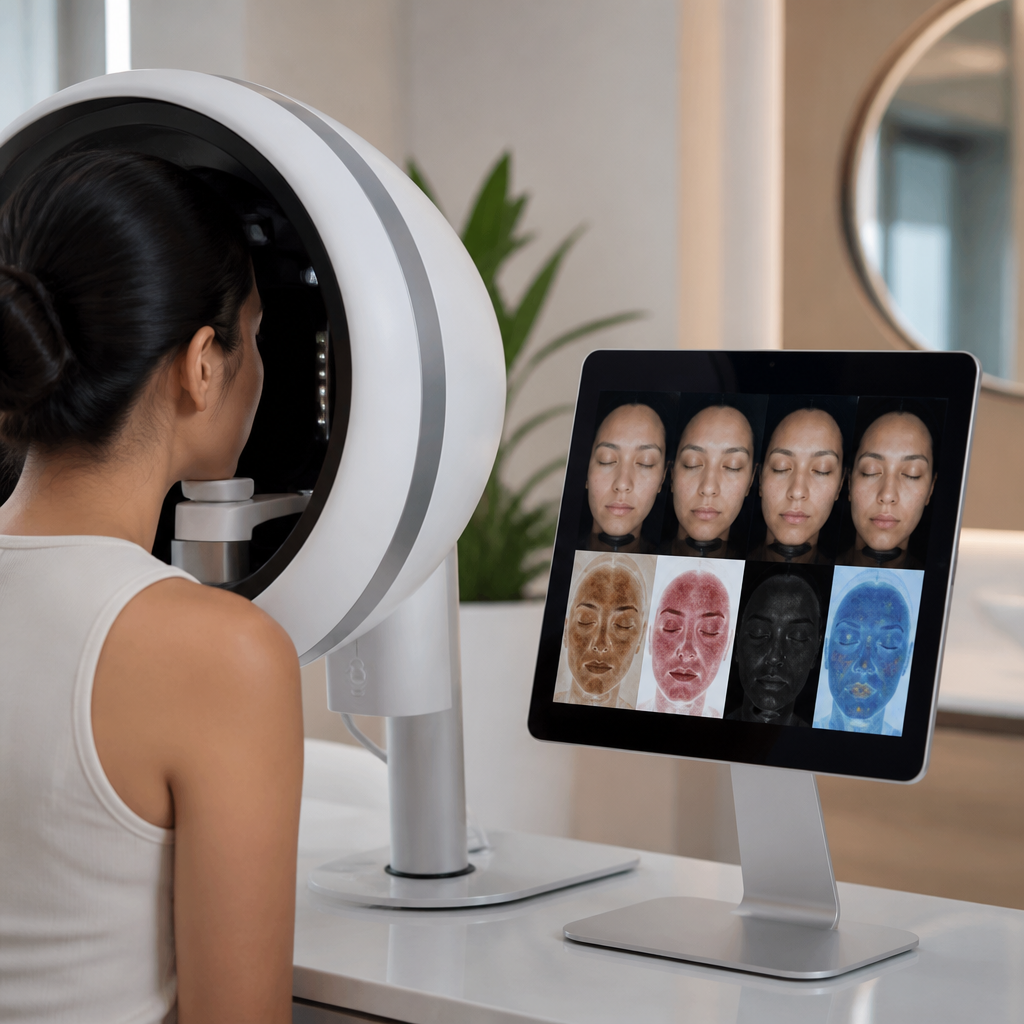 AI phân tích da thông qua hình ảnh và dữ liệu chuyên sâu để xác định tình trạng